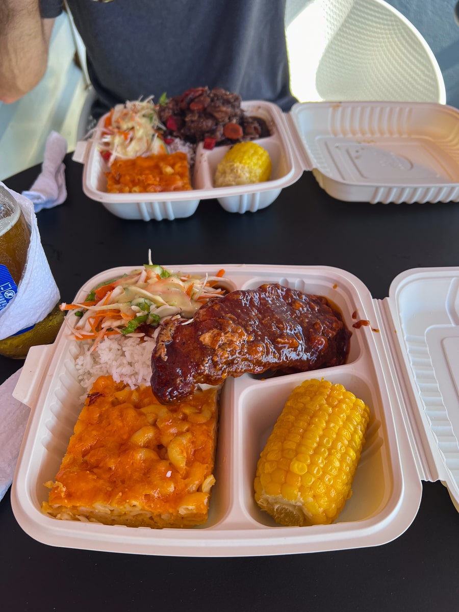 Local dominican cuisine from a little hole-in-the-wall restaurant in Roseau